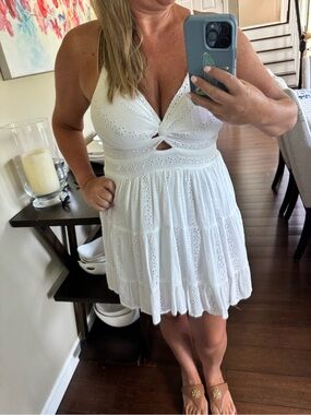 Angie white summer dress large
